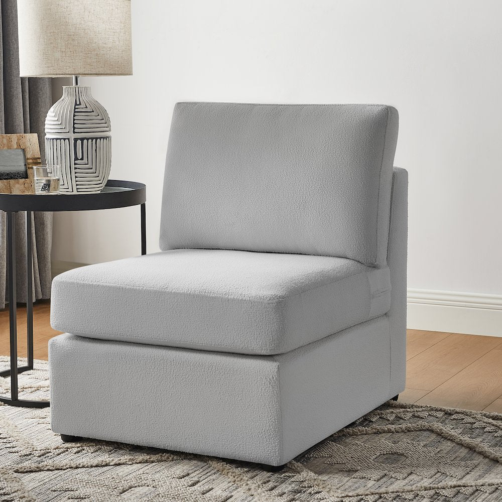 Chandler Armless Chair - Gray