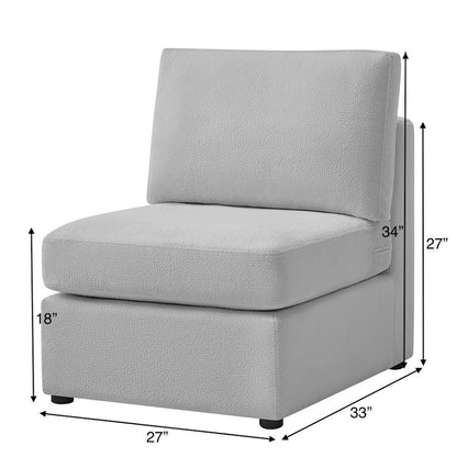 Chandler Armless Chair - Gray