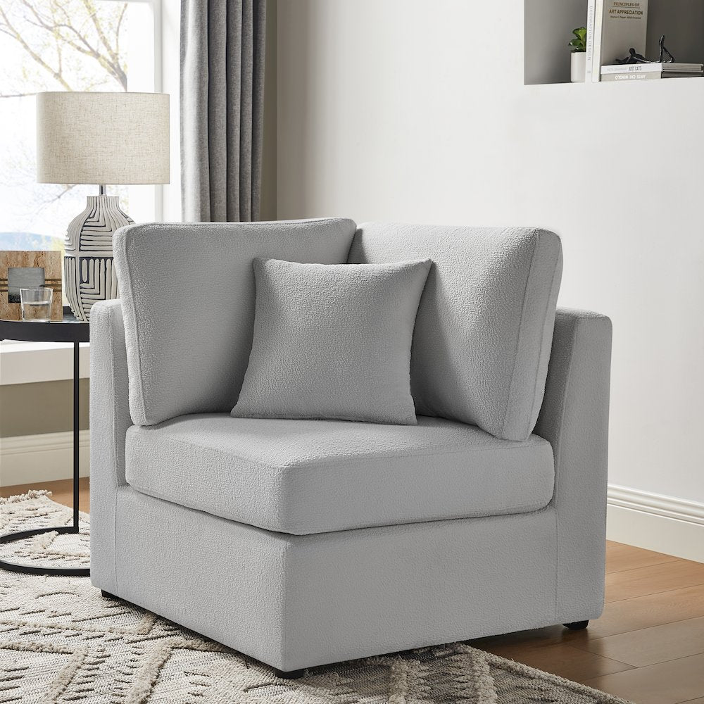 Chandler Corner Wedge Chair - Gray