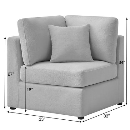 Chandler Corner Wedge Chair - Gray