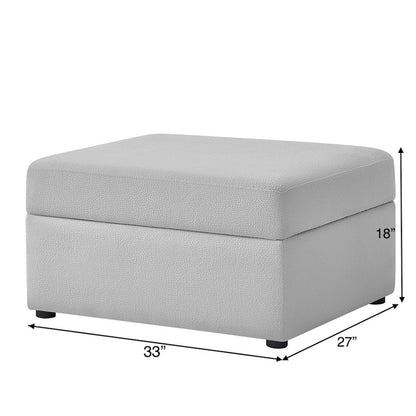 Chandler Storage Ottoman - Gray