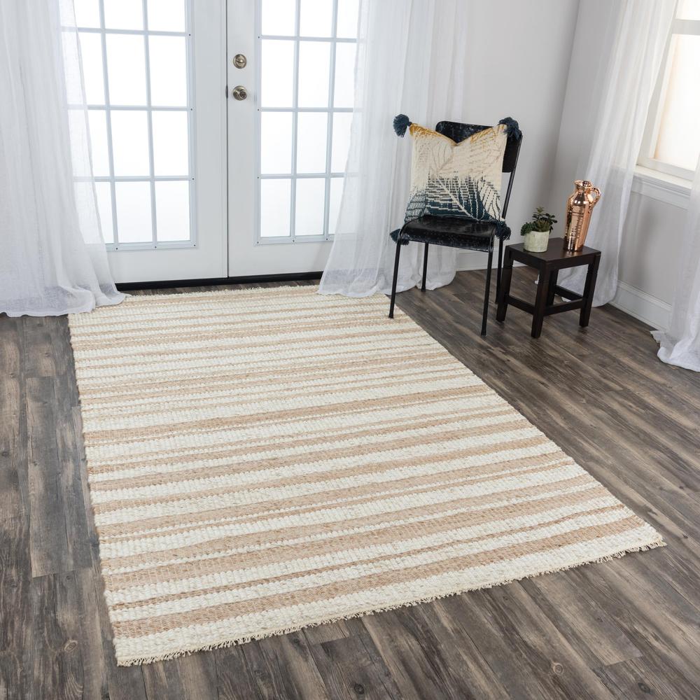 Hand Woven Flat Weave Pile Wool/ Polyester Rug, 5' x 7'6"