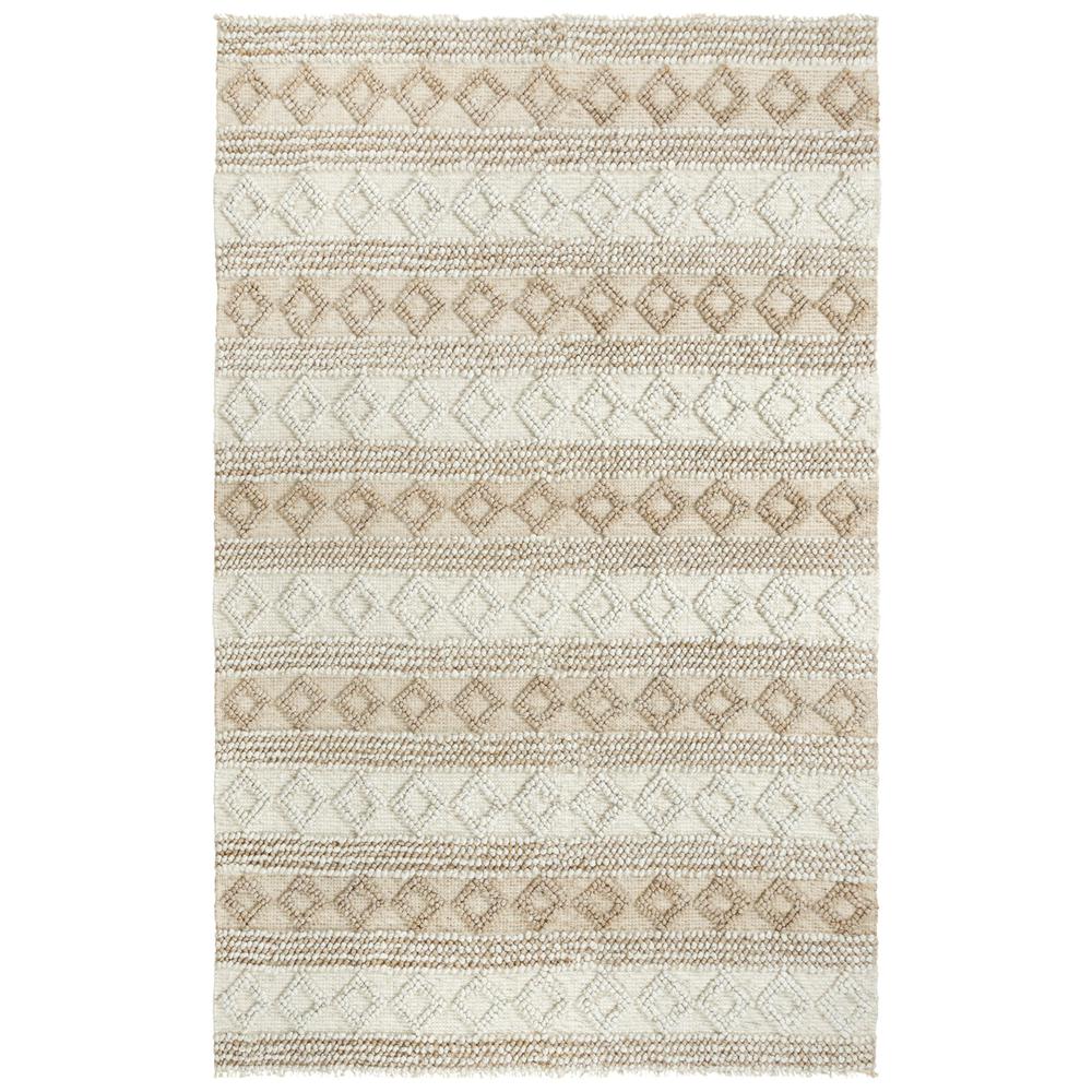 Hand Woven Flat Weave Pile Wool/ Polyester Rug, 5' x 7'6"