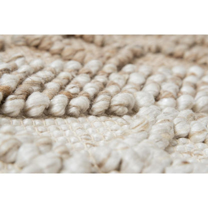 Hand Woven Flat Weave Pile Wool/ Polyester Rug, 5' x 7'6"
