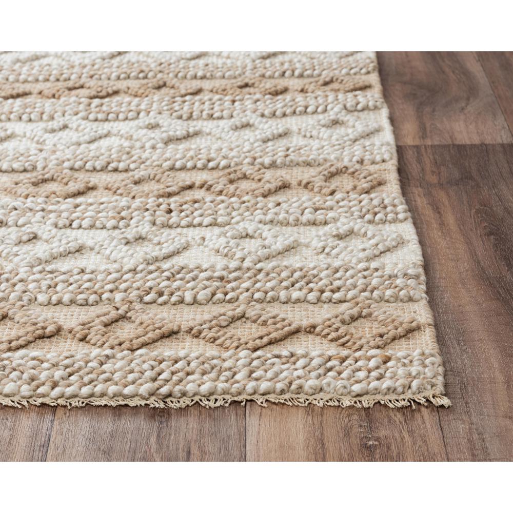 Hand Woven Flat Weave Pile Wool/ Polyester Rug, 5' x 7'6"