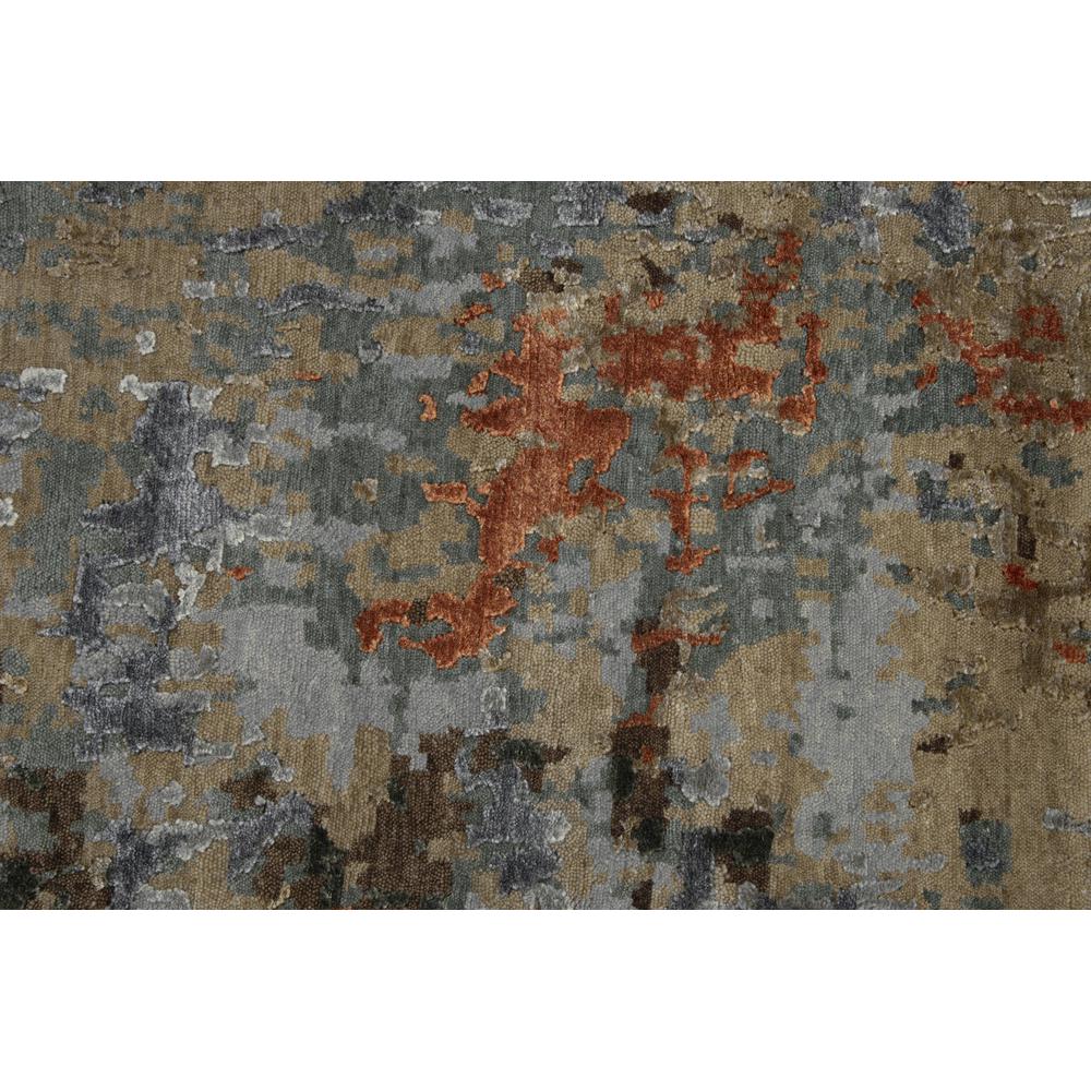 Hand Knotted Cut Pile Wool/ Viscose Rug, 10' x 14'