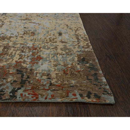 Hand Knotted Cut Pile Wool/ Viscose Rug, 10' x 14'
