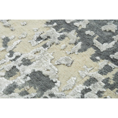 Hand Knotted Cut Pile Wool/ Viscose Rug, 10' x 14'