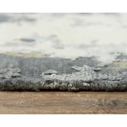 Hand Knotted Cut Pile Wool/ Viscose Rug, 10' x 14'
