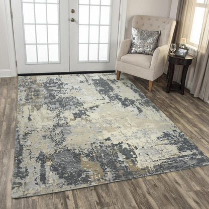 Hand Knotted Cut Pile Wool/ Viscose Rug, 10' x 14'