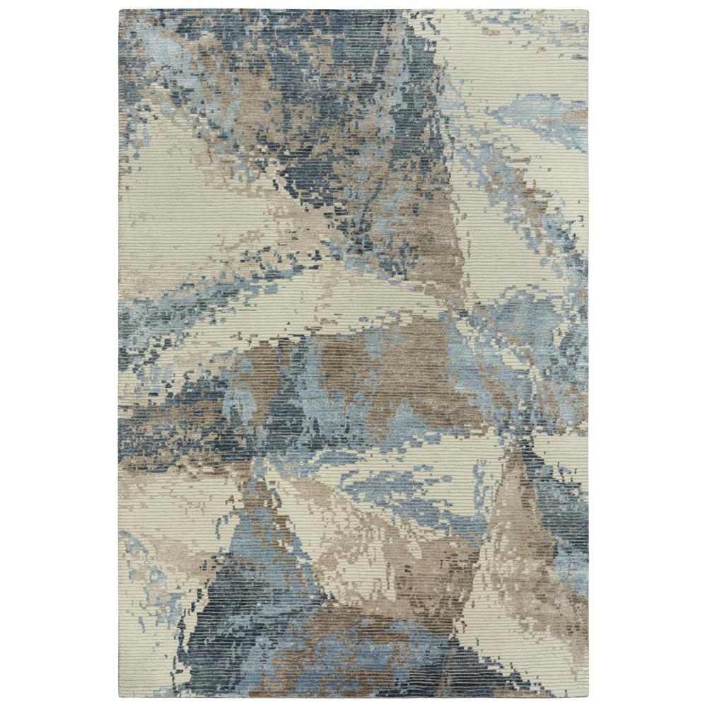 Hand Knotted Cut Pile Wool/ Viscose Rug, 10' x 14'