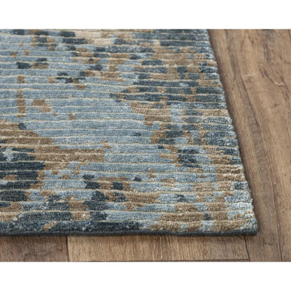 Hand Knotted Cut Pile Wool/ Viscose Rug, 10' x 14'