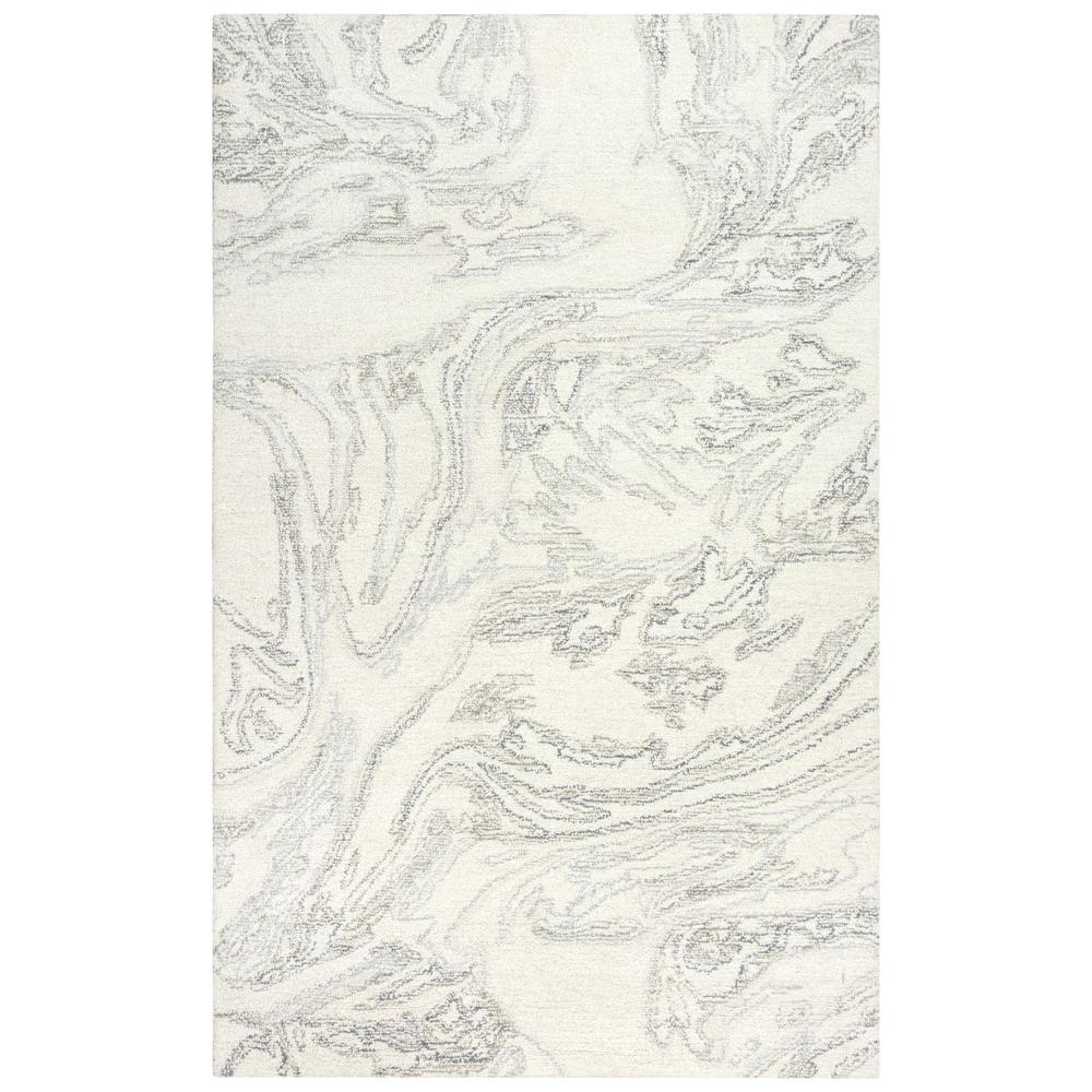 Hand Tufted Loop Pile Wool Rug, 5' x 7'6"