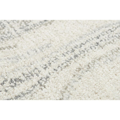 Hand Tufted Loop Pile Wool Rug, 5' x 7'6"