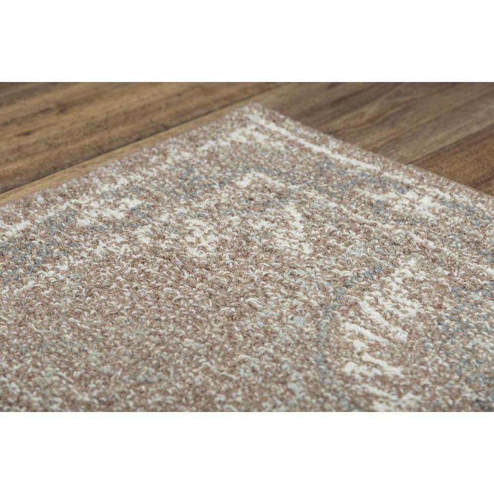 Hand Tufted Loop Pile Wool Rug, 5' x 7'6"