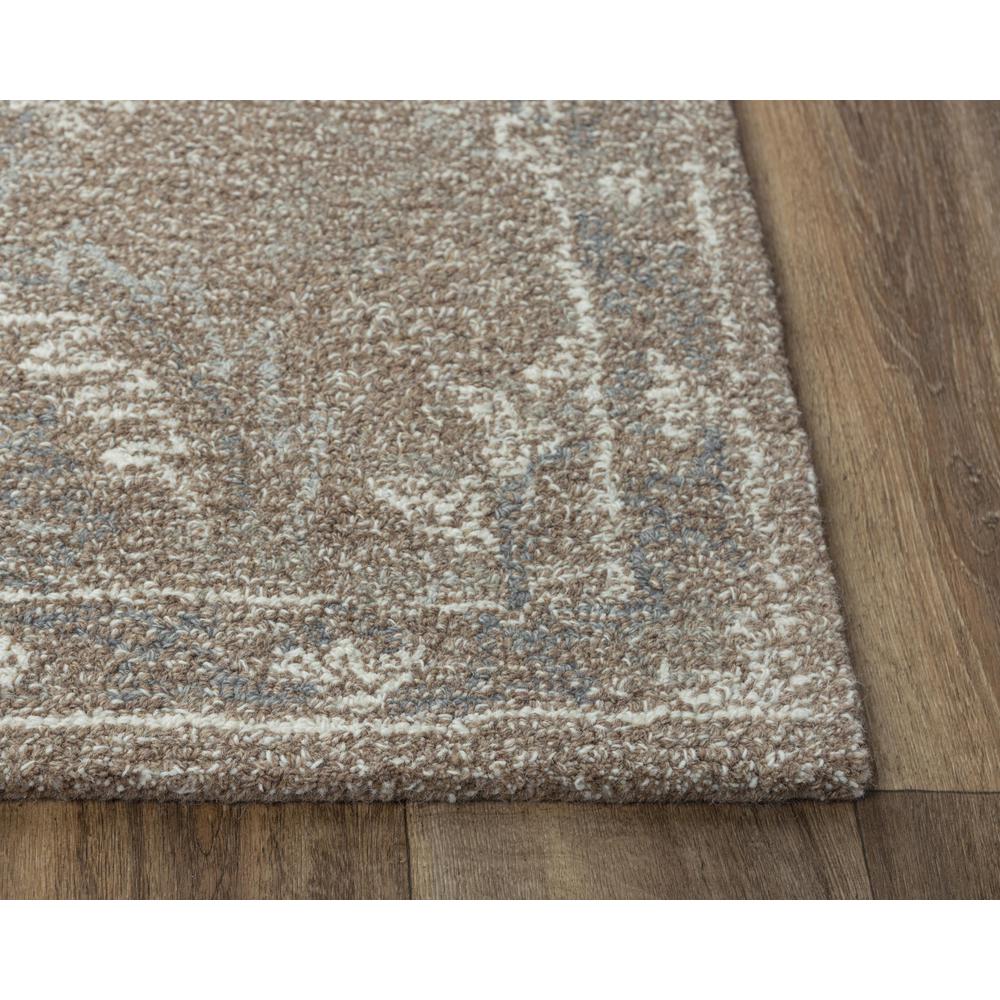 Hand Tufted Loop Pile Wool Rug, 5' x 7'6"