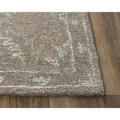 Hand Tufted Loop Pile Wool Rug, 5' x 7'6"
