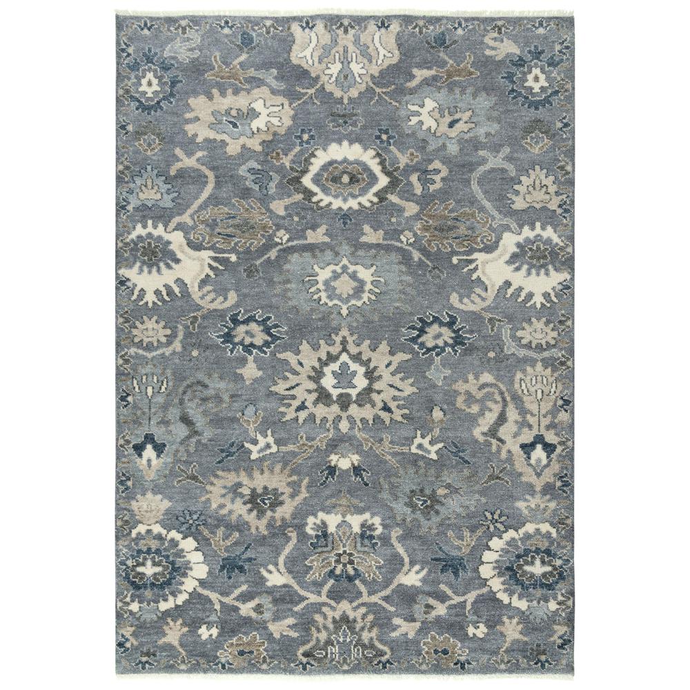 Hand Knotted Cut Pile Hand Spun Wool/ Tencel Rug, 6' x 9'