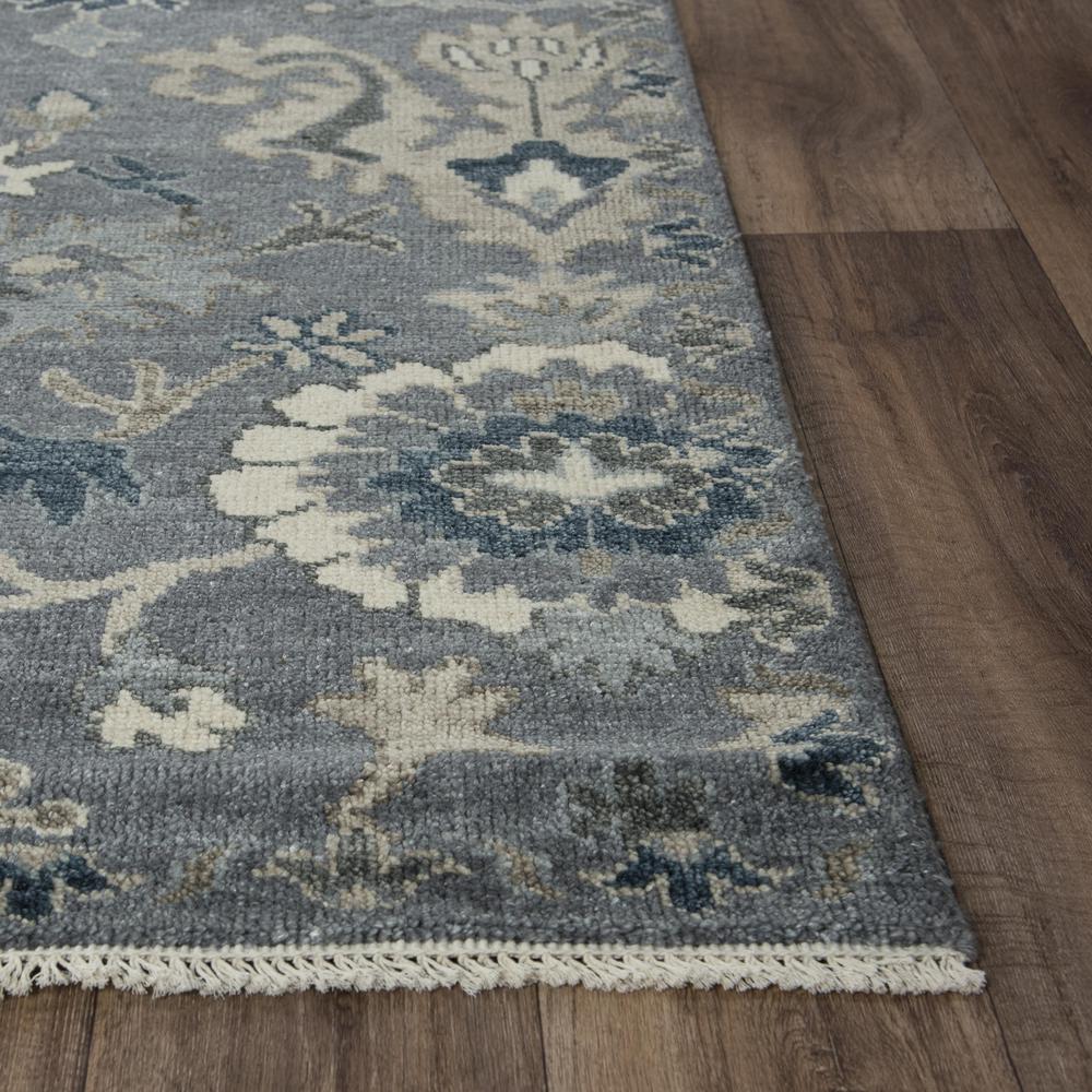 Hand Knotted Cut Pile Hand Spun Wool/ Tencel Rug, 6' x 9'