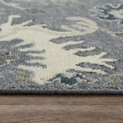 Hand Knotted Cut Pile Hand Spun Wool/ Tencel Rug, 6' x 9'