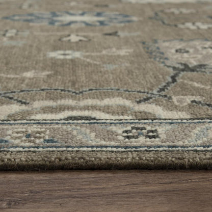 Hand Knotted Cut Pile Hand Spun Wool/ Tencel Rug, 6' x 9'