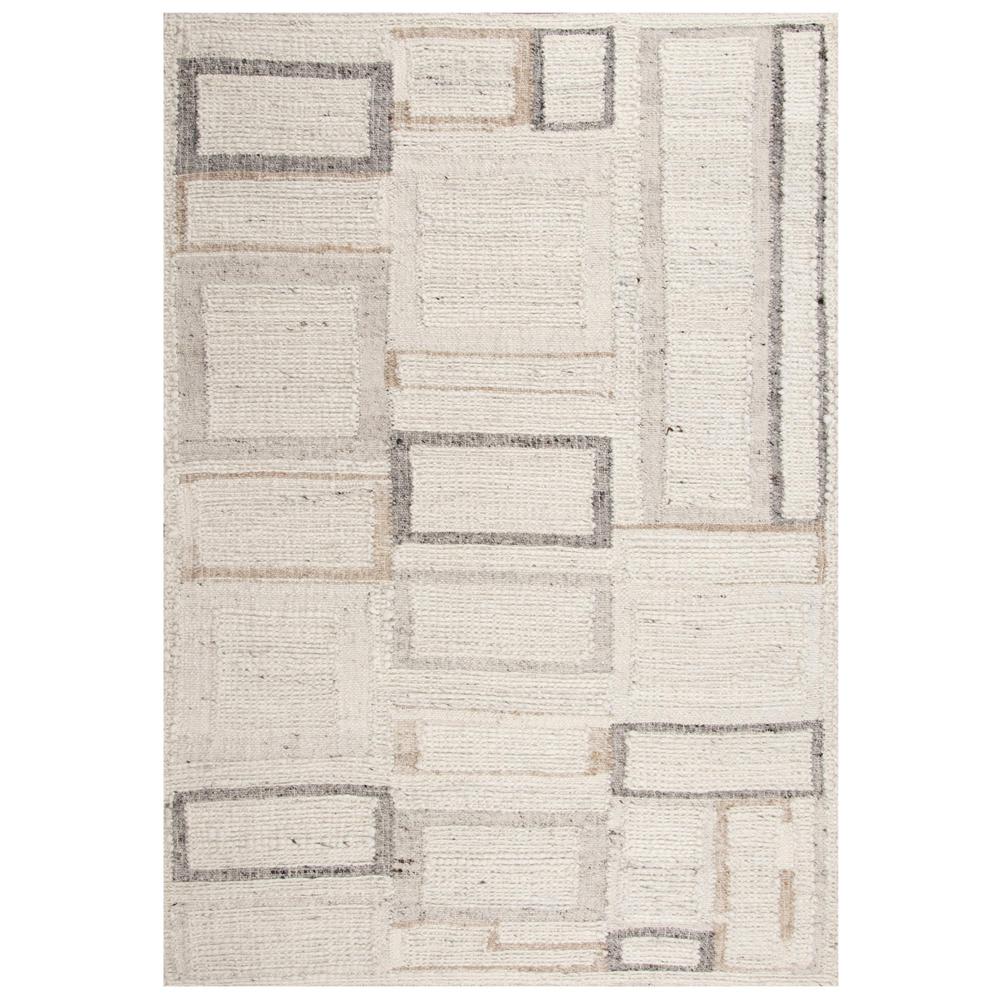 Hand Woven Flat Weave Pile Hand Spun Wool/ Cotton Rug, 5' x 7'6"