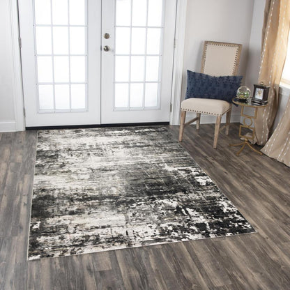 Power Loomed Cut Pile Polyester Rug, 5'3" x 7'6"