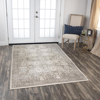 Power Loomed Cut Pile Polyester Rug, 5'3" x 7'6"