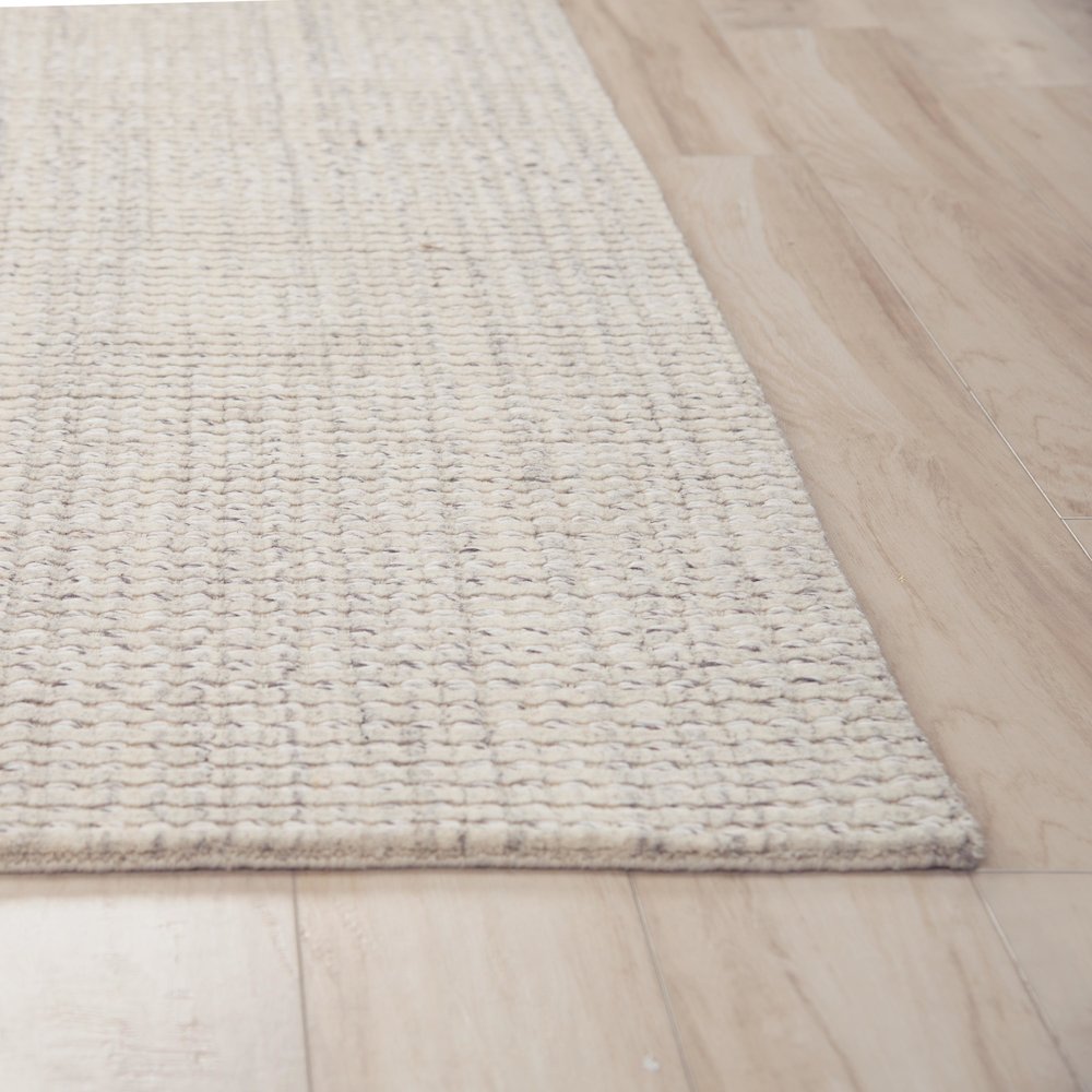 Hand Loomed Cut & Loop Pile Wool/ Polyester Rug, 5' x 7'6"