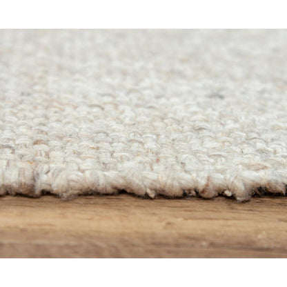 Hand Woven Flat Weave Pile Wool/ Polyester Rug, 7'6" x 9'6"