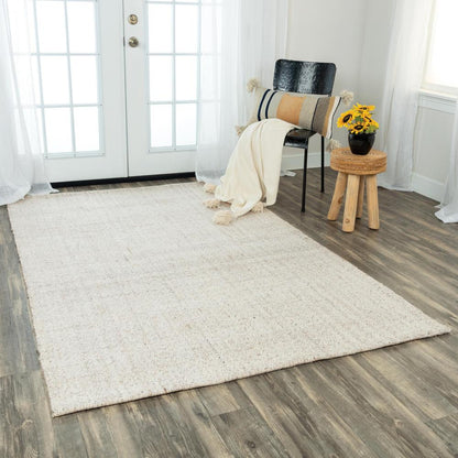 Hand Woven Flat Weave Pile Wool/ Polyester Rug, 7'6" x 9'6"