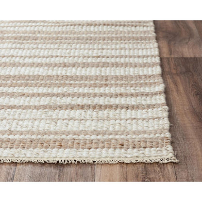 Hand Woven Flat Weave Pile Wool/ Polyester Rug, 7'6" x 9'6"