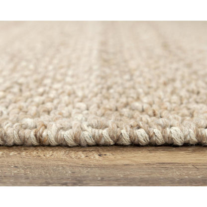 Hand Woven Flat Weave Pile Wool/ Polyester Rug, 7'6" x 9'6"