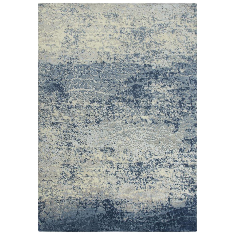 Hybrid Cut Pile Wool/ Tencel Rug, 5' x 8'
