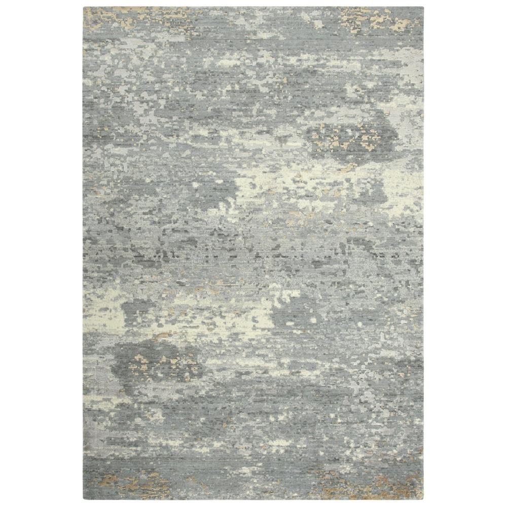 Hybrid Cut Pile Wool/ Tencel Rug, 5' x 8'
