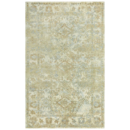 Hybrid Cut Pile Wool/ Tencel Rug, 5' x 8'