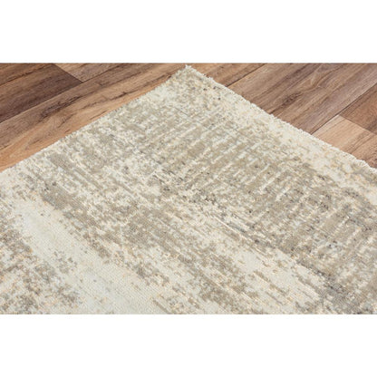 Hybrid Cut Pile Wool/ Tencel Rug, 5' x 8'