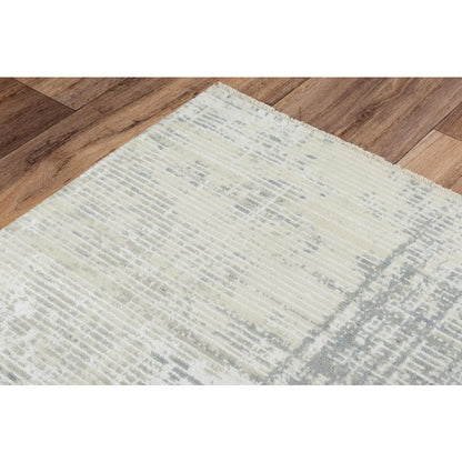 Hybrid Cut Pile Wool/ Tencel Rug, 5' x 8'