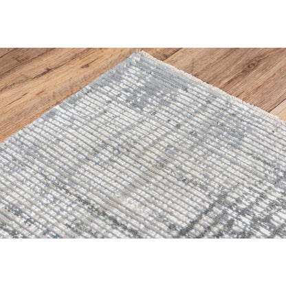 Hybrid Cut Pile Wool/ Tencel Rug, 5' x 8'