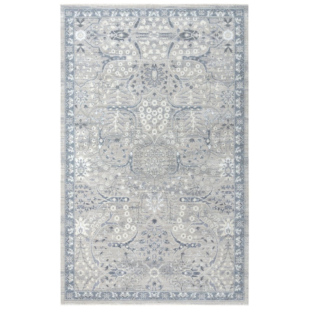 Hybrid Cut Pile Wool/ Tencel Rug, 5' x 8'