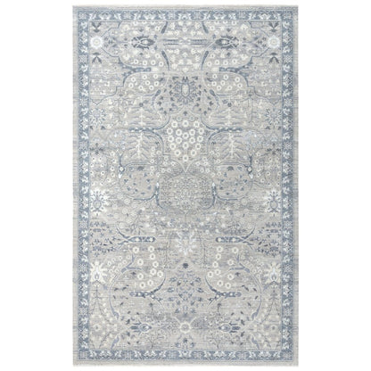 Hybrid Cut Pile Wool/ Tencel Rug, 5' x 8'