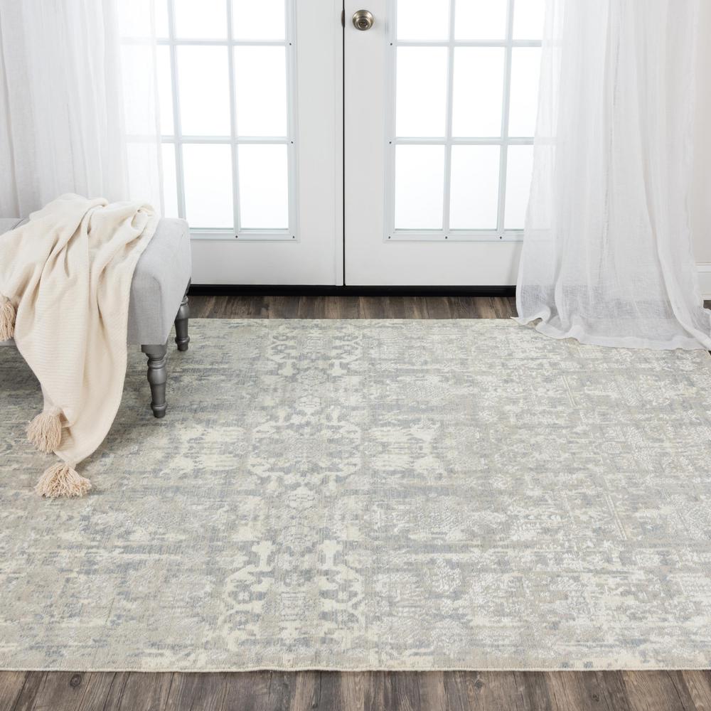 Hybrid Cut Pile Wool/ Tencel Rug, 5' x 8'