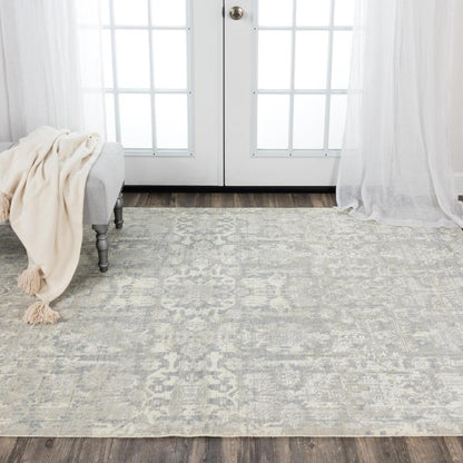Hybrid Cut Pile Wool/ Tencel Rug, 5' x 8'