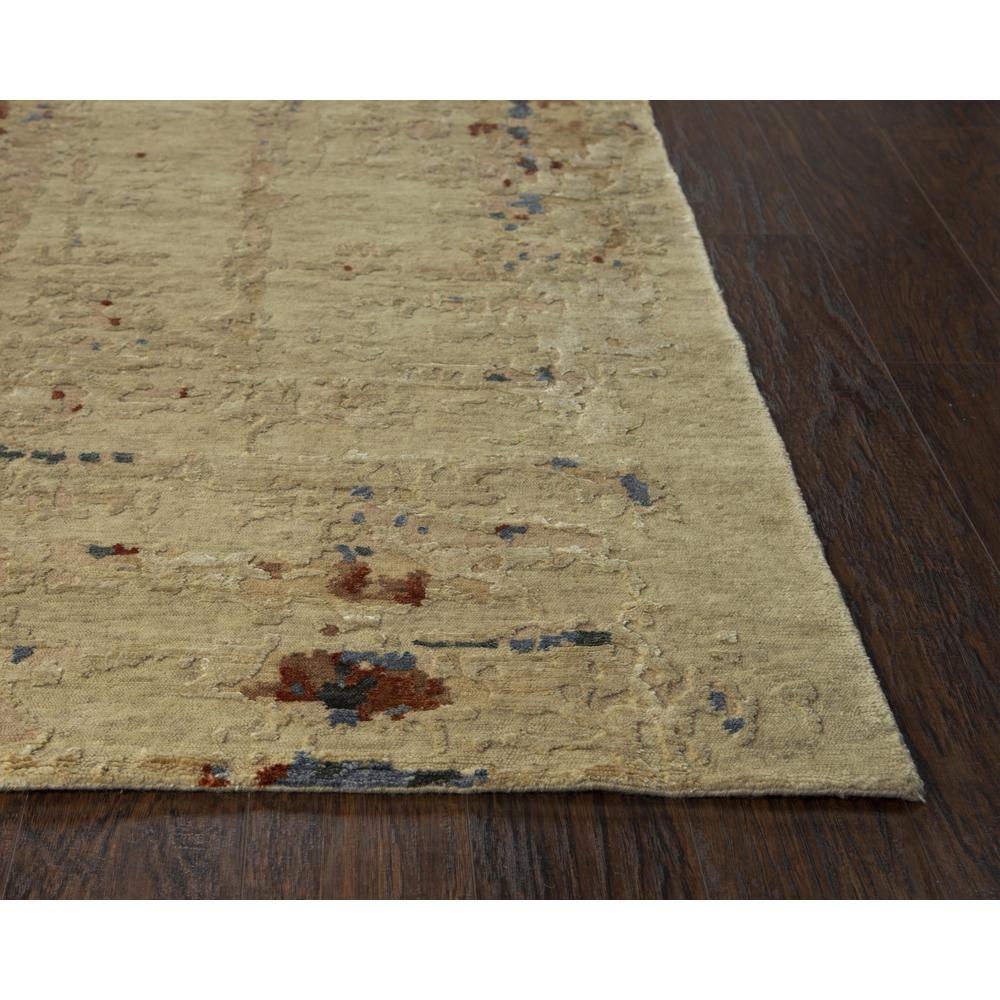 Hand Knotted Cut Pile Wool/ Viscose Rug, 6' x 9'