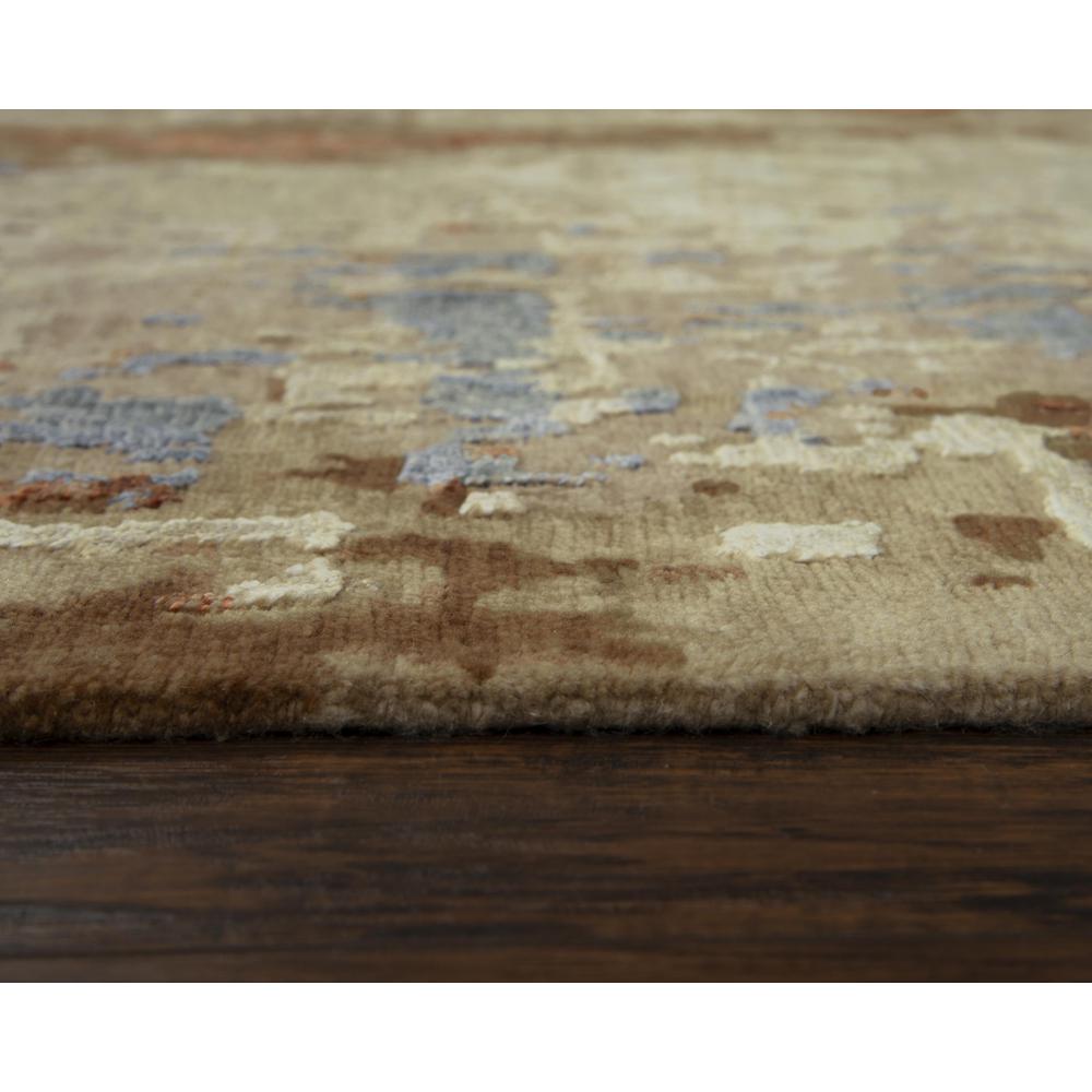 Hand Knotted Cut Pile Wool/ Viscose Rug, 6' x 9'