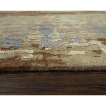 Hand Knotted Cut Pile Wool/ Viscose Rug, 6' x 9'