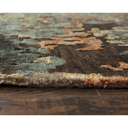 Hand Knotted Cut Pile Wool/ Viscose Rug, 6' x 9'