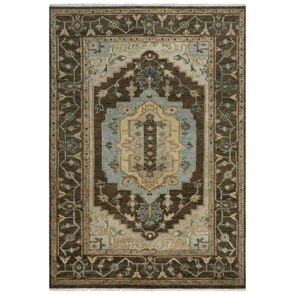 Hand Knotted Cut Pile Wool Rug, 6' x 9'