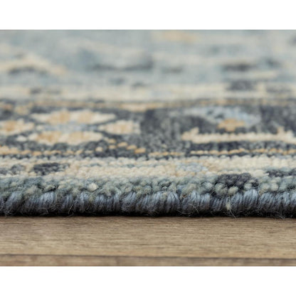 Hand Knotted Cut Pile Wool Rug, 6' x 9'