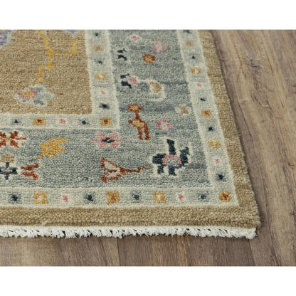 Hand Knotted Cut Pile Wool Rug, 6' x 9'